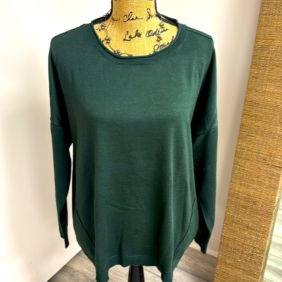 Wonderly Dark Green Raglan Sweater Petite - Picture 1 of 8